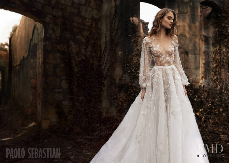Anna Mila Guyenz featured in  the Paolo Sebastian advertisement for Spring/Summer 2016