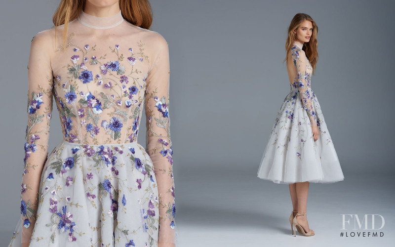 Anna Mila Guyenz featured in  the Paolo Sebastian lookbook for Spring/Summer 2016