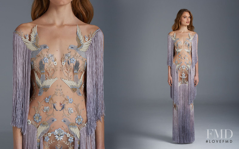 Anna Mila Guyenz featured in  the Paolo Sebastian lookbook for Spring/Summer 2016