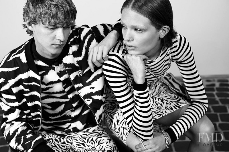 Anna Mila Guyenz featured in  the Versus Heritage Capsule Collection advertisement for Autumn/Winter 2016