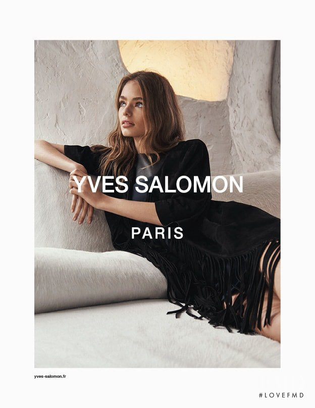 Anna Mila Guyenz featured in  the Yves Salomon advertisement for Spring/Summer 2016