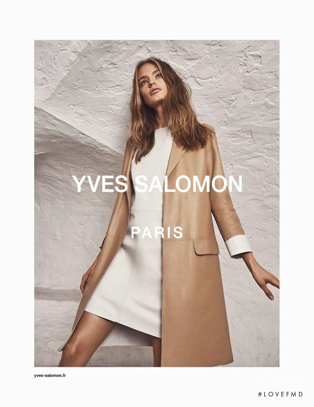 Anna Mila Guyenz featured in  the Yves Salomon advertisement for Spring/Summer 2016