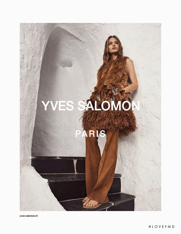 Anna Mila Guyenz featured in  the Yves Salomon advertisement for Spring/Summer 2016