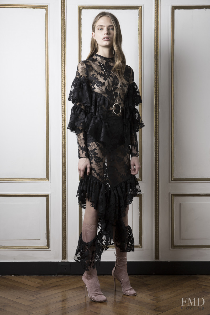 Anna Mila Guyenz featured in  the Francesco Scognamiglio lookbook for Pre-Fall 2016