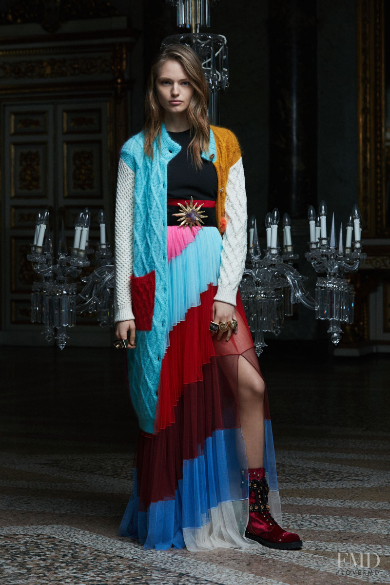 Anna Mila Guyenz featured in  the Fausto Puglisi lookbook for Pre-Fall 2017