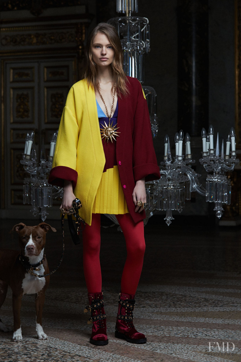 Anna Mila Guyenz featured in  the Fausto Puglisi lookbook for Pre-Fall 2017