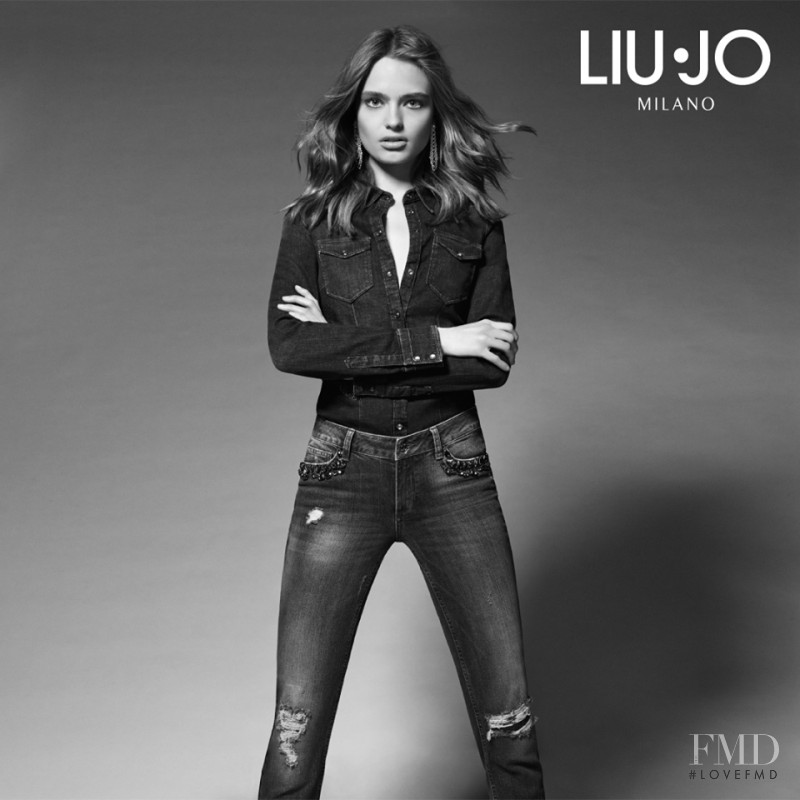 Anna Mila Guyenz featured in  the Liu Jo advertisement for Autumn/Winter 2017