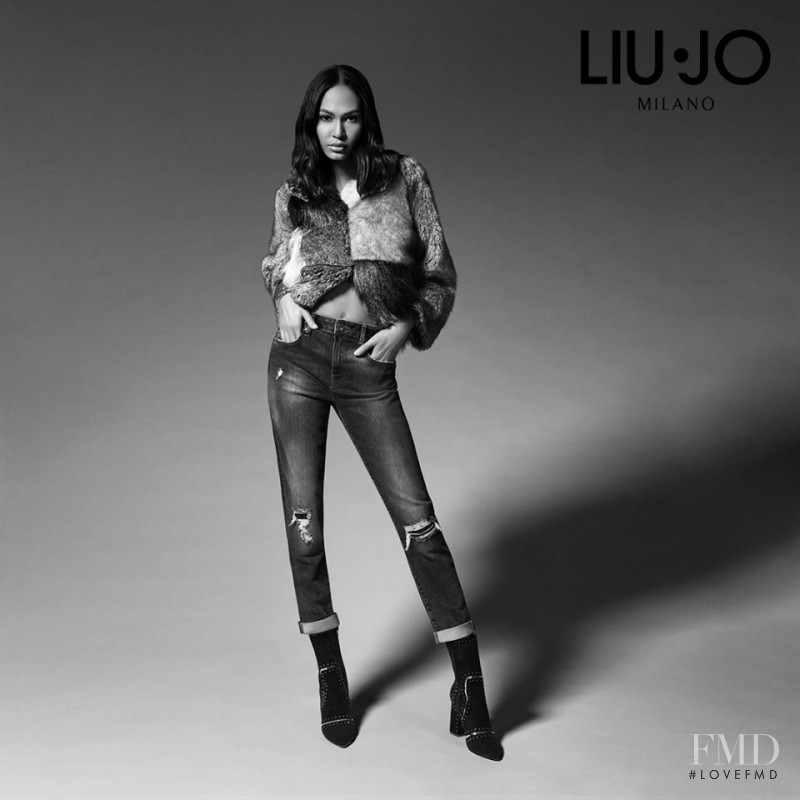 Joan Smalls featured in  the Liu Jo advertisement for Autumn/Winter 2017