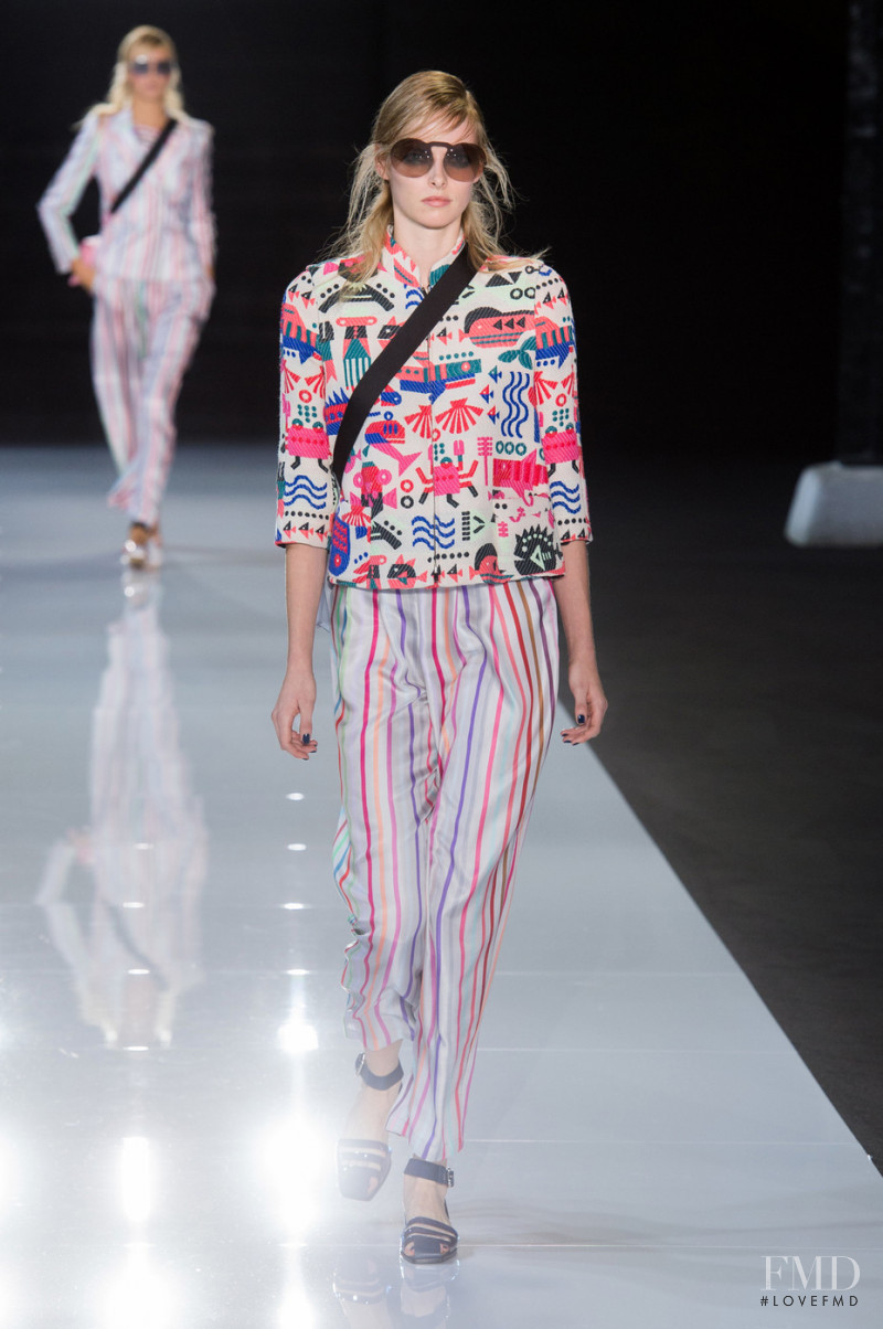 Elza Luijendijk Matiz featured in  the Emporio Armani fashion show for Spring/Summer 2018