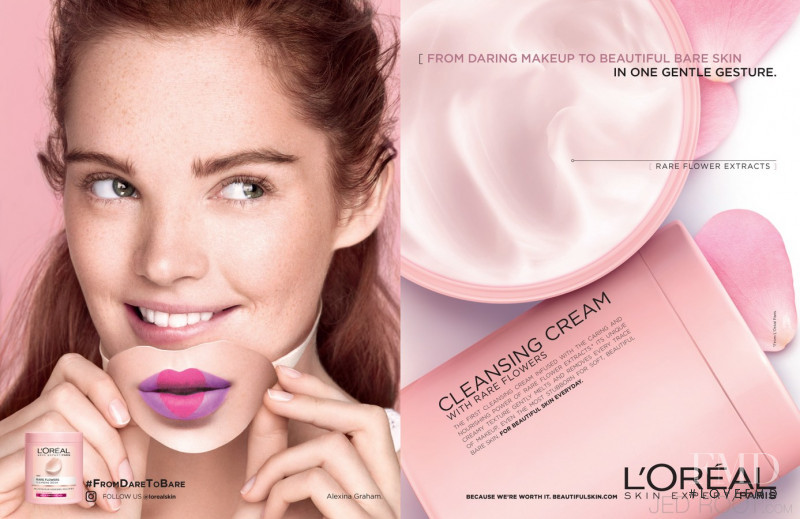 Alexina Graham featured in  the L\'Oreal Paris Cleansing Cream & Hydra Genius  advertisement for Spring/Summer 2017