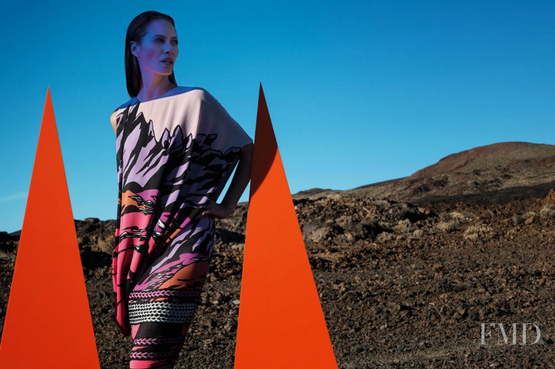 Christy Turlington featured in  the Missoni advertisement for Spring/Summer 2014