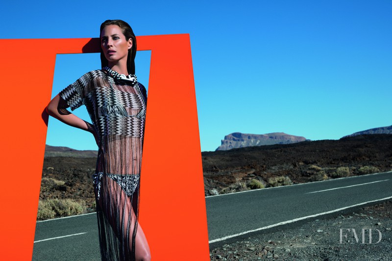 Christy Turlington featured in  the Missoni advertisement for Spring/Summer 2014