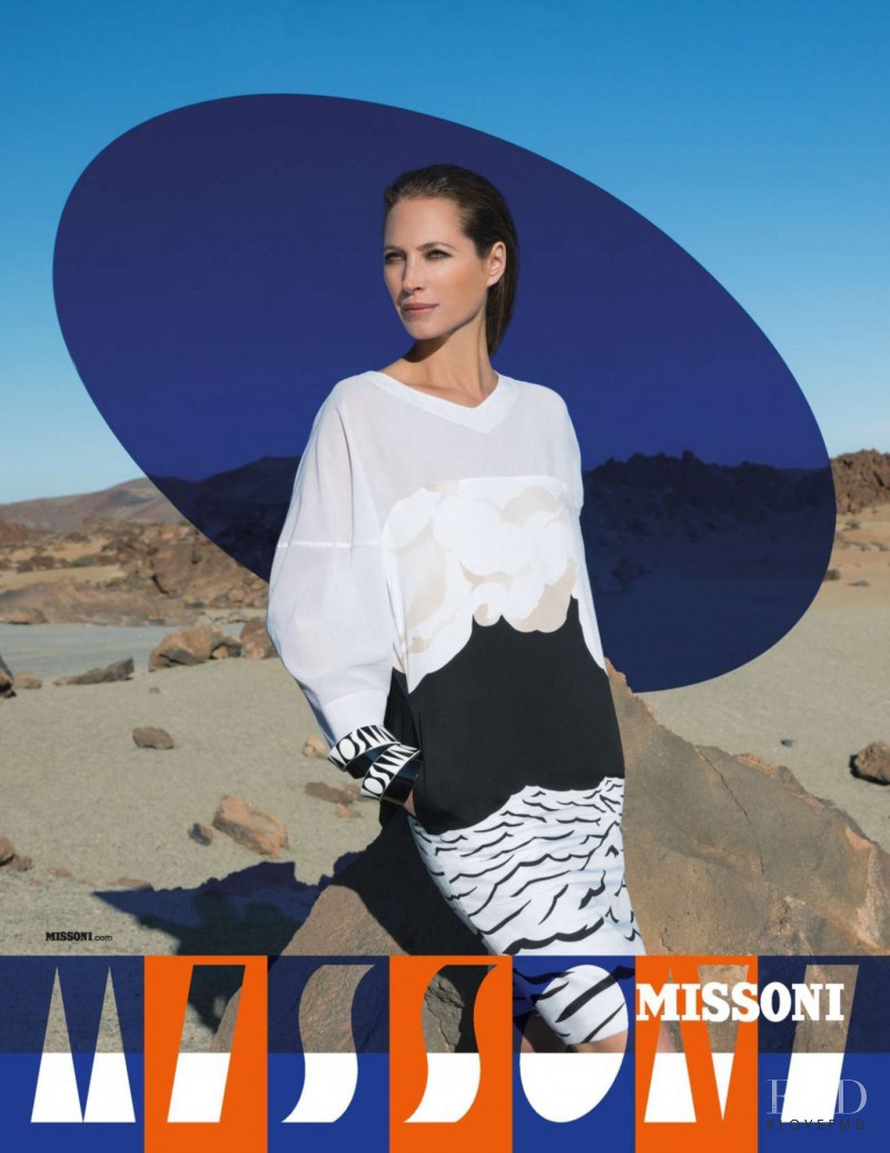 Christy Turlington featured in  the Missoni advertisement for Spring/Summer 2014