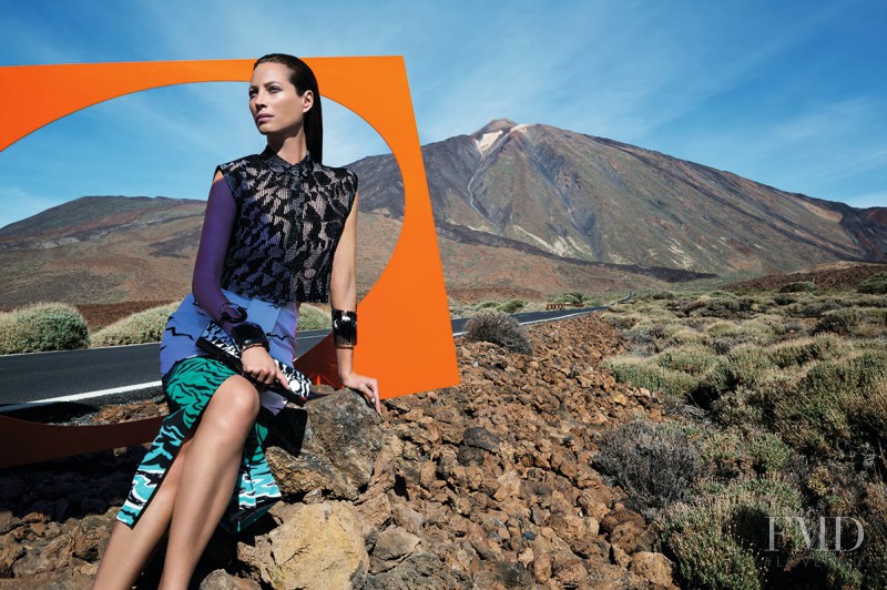 Christy Turlington featured in  the Missoni advertisement for Spring/Summer 2014