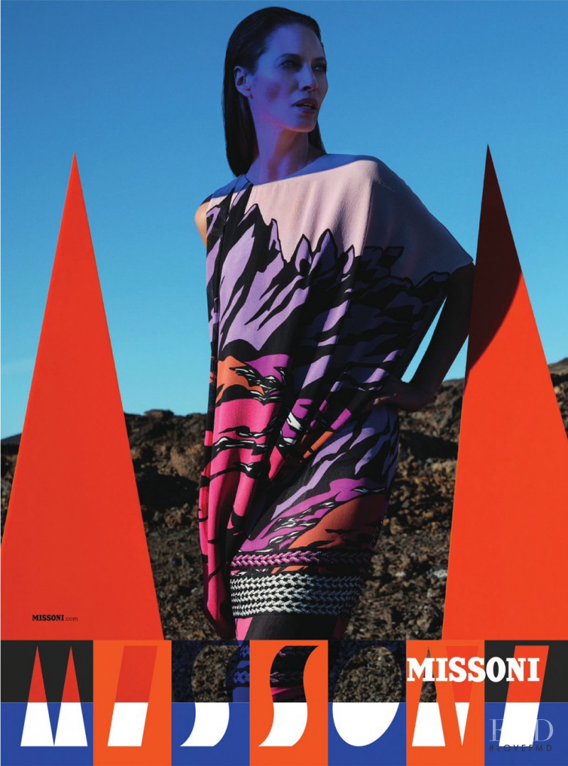 Christy Turlington featured in  the Missoni advertisement for Spring/Summer 2014