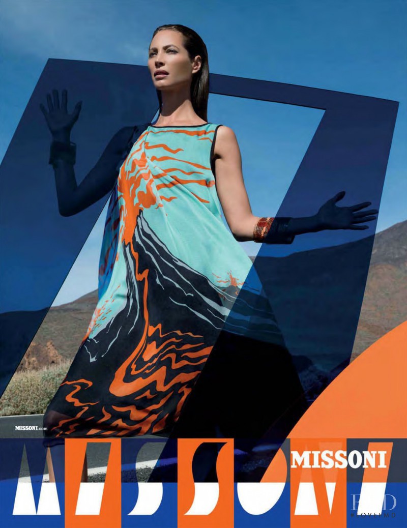 Christy Turlington featured in  the Missoni advertisement for Spring/Summer 2014