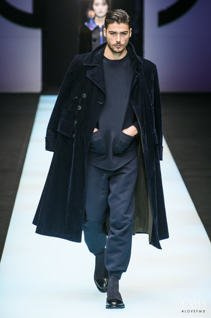 Alessandro Dellisola featured in  the Giorgio Armani fashion show for Autumn/Winter 2018