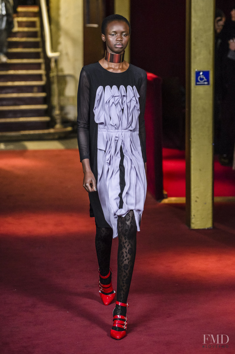 Akiima Ajak featured in  the Koche fashion show for Autumn/Winter 2018