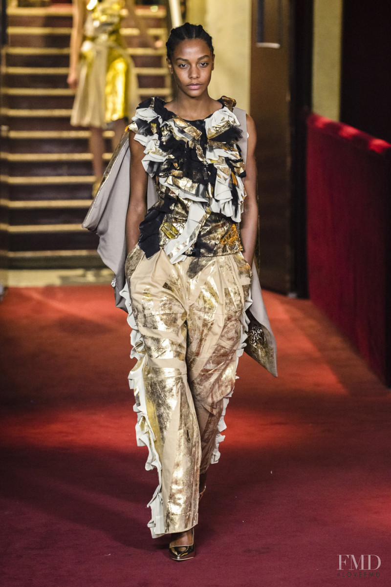 Karly Loyce featured in  the Koche fashion show for Autumn/Winter 2018