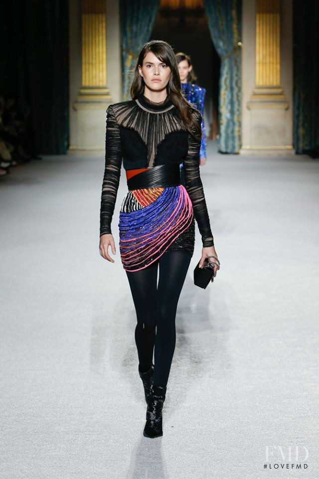 Vanessa Moody featured in  the Balmain fashion show for Autumn/Winter 2018