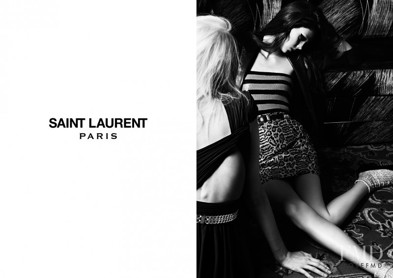 Nastya Sten featured in  the Saint Laurent advertisement for Spring/Summer 2014