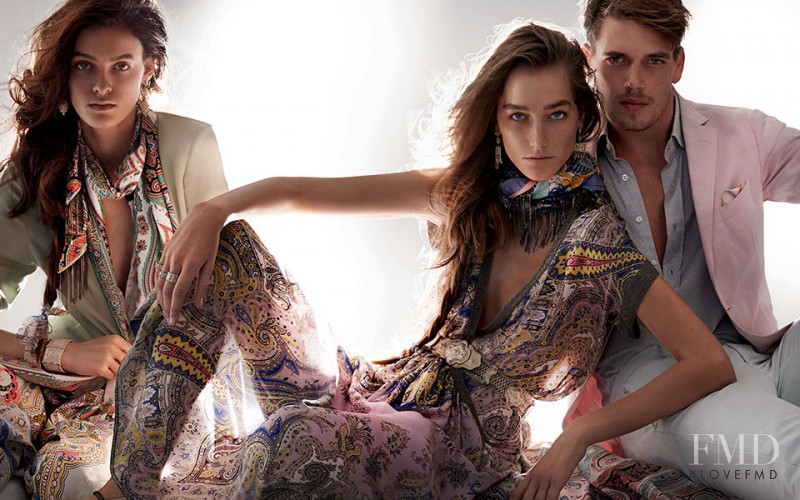 Joséphine Le Tutour featured in  the Etro advertisement for Spring/Summer 2014