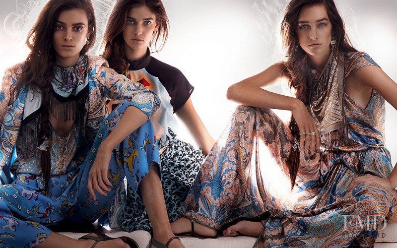 Joséphine Le Tutour featured in  the Etro advertisement for Spring/Summer 2014