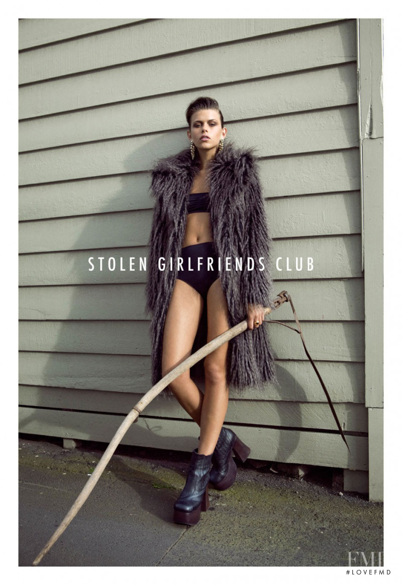 Georgia Fowler featured in  the Stolen Girlfriends Club advertisement for Autumn/Winter 2012