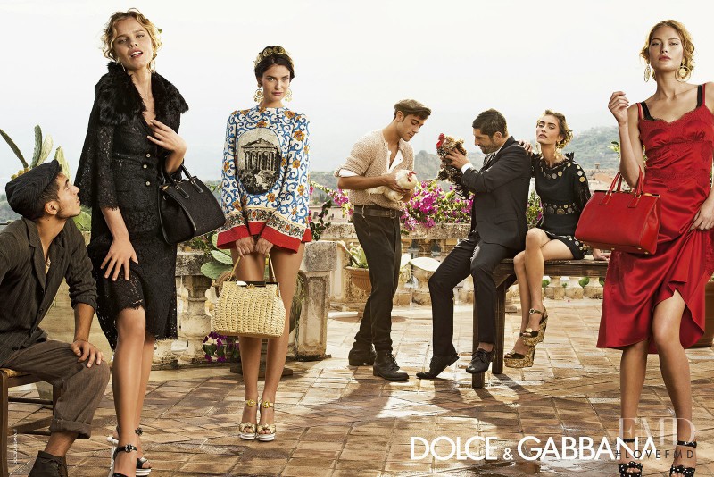 Bianca Balti featured in  the Dolce & Gabbana advertisement for Spring/Summer 2014
