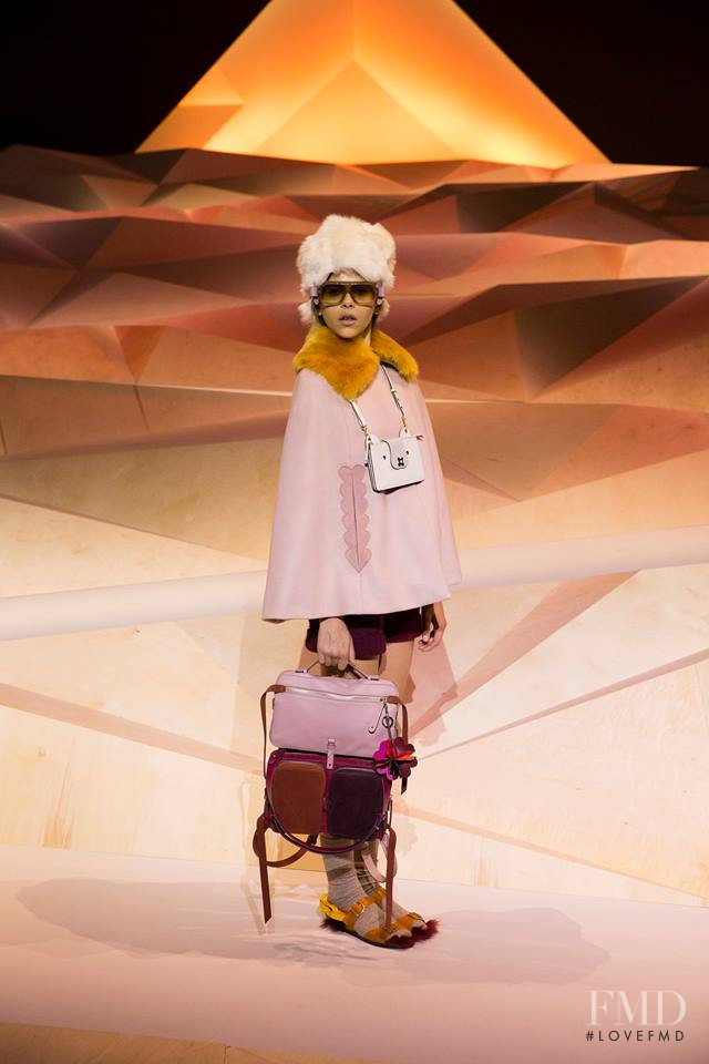 Georgia Fowler featured in  the Anya Hindmarch fashion show for Autumn/Winter 2017