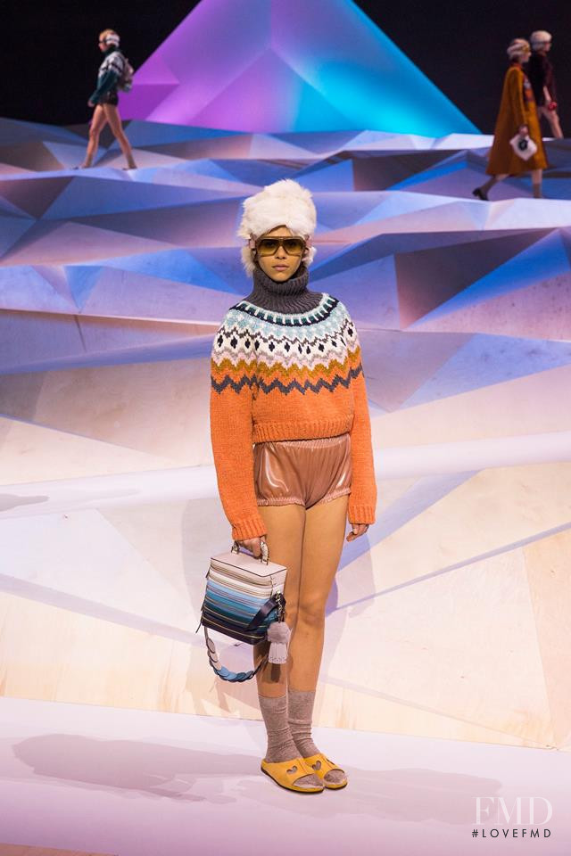 Georgia Fowler featured in  the Anya Hindmarch fashion show for Autumn/Winter 2017