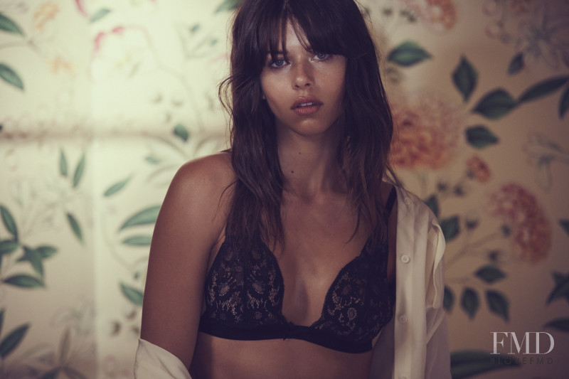 Georgia Fowler featured in  the For Love & Lemons Skivvies  lookbook for Fall 2016