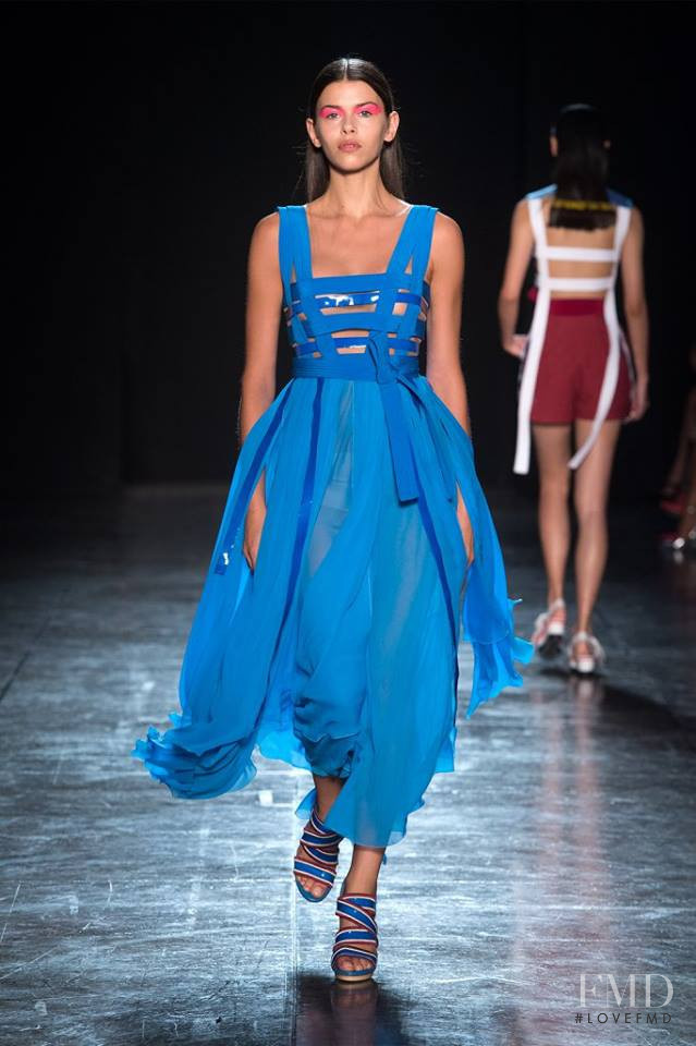 Georgia Fowler featured in  the byblos fashion show for Spring/Summer 2018