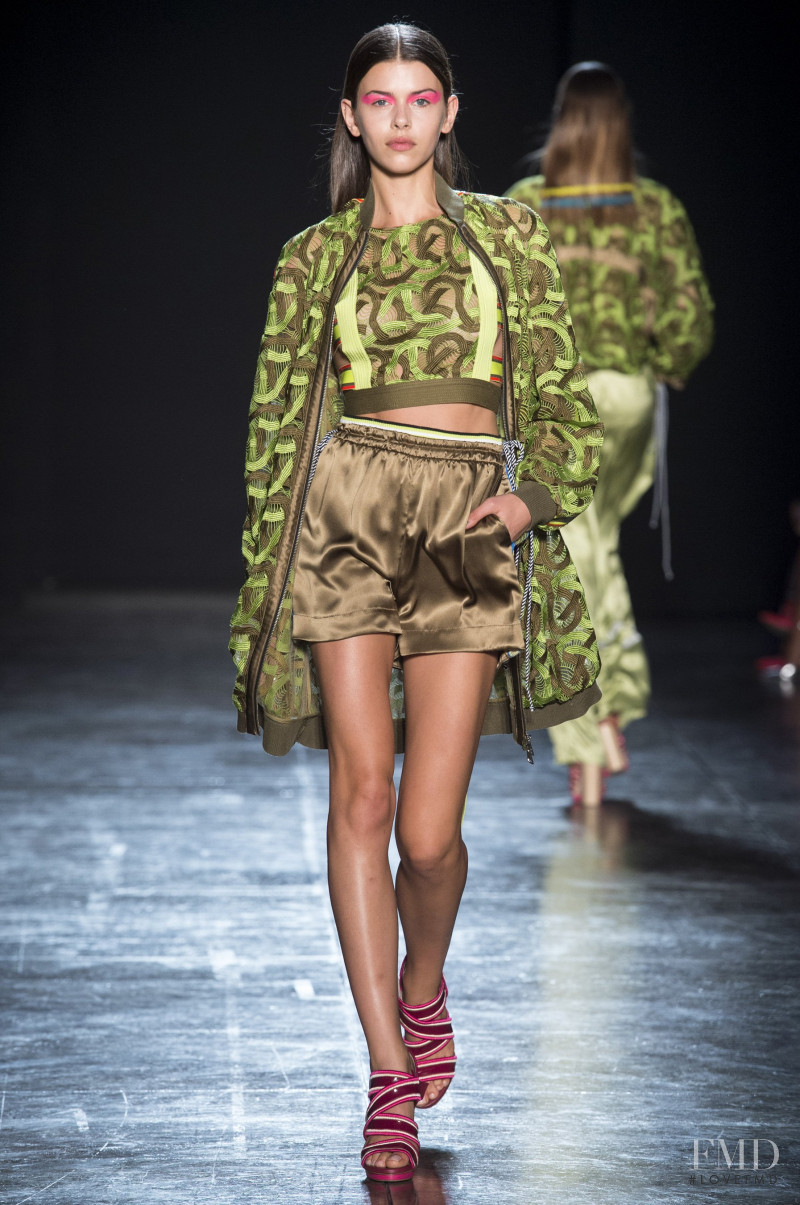 Georgia Fowler featured in  the byblos fashion show for Spring/Summer 2018