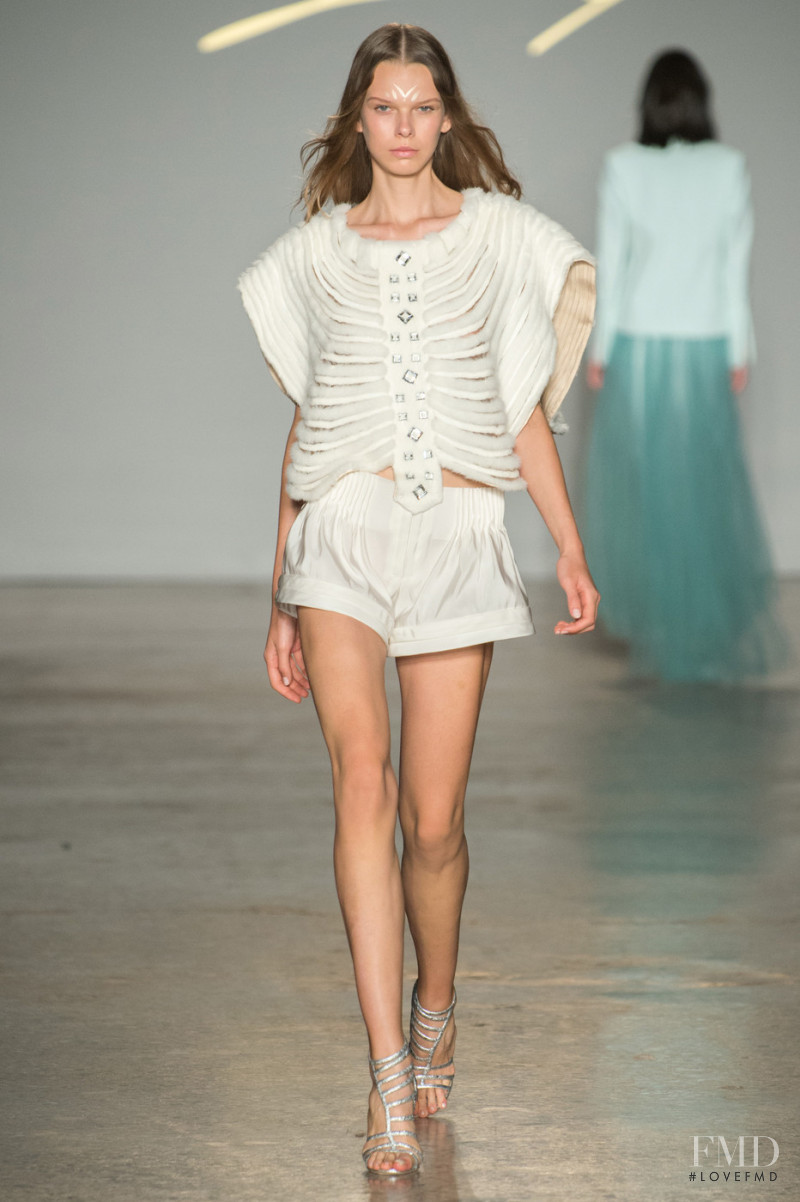 Giedre Sekstelyte featured in  the Genny fashion show for Spring/Summer 2018