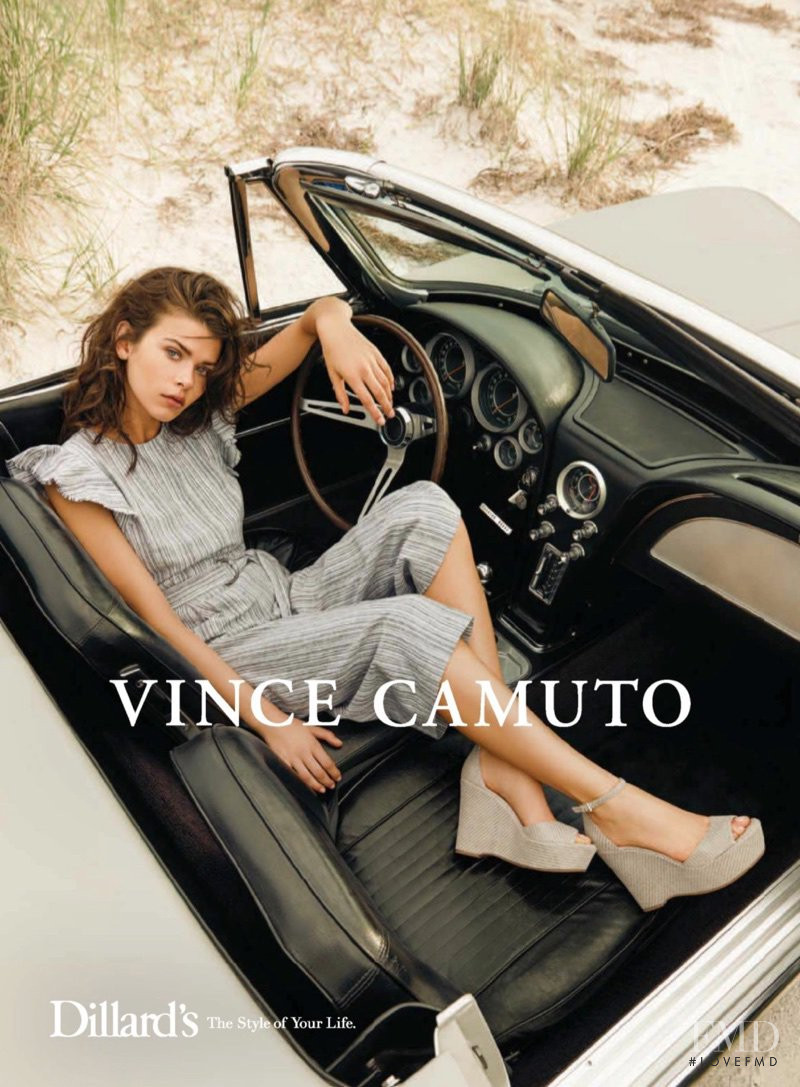 Georgia Fowler featured in  the Vince Camuto advertisement for Spring/Summer 2018