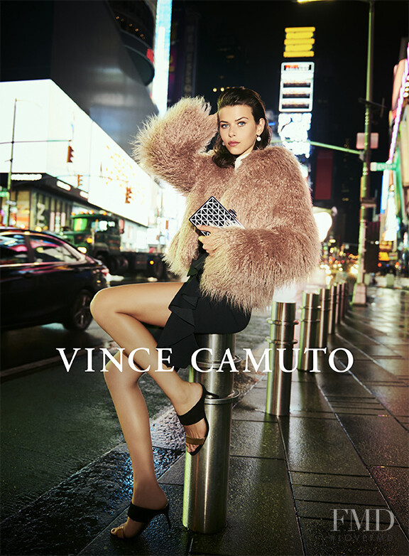 Georgia Fowler featured in  the Vince Camuto advertisement for Christmas 2017