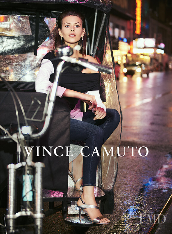 Georgia Fowler featured in  the Vince Camuto advertisement for Christmas 2017