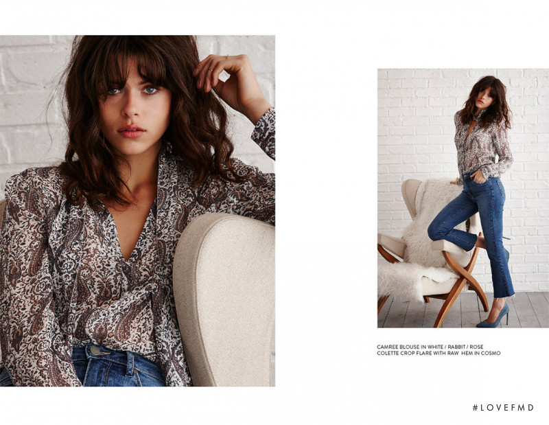 Georgia Fowler featured in  the Paige Denim lookbook for Autumn/Winter 2016