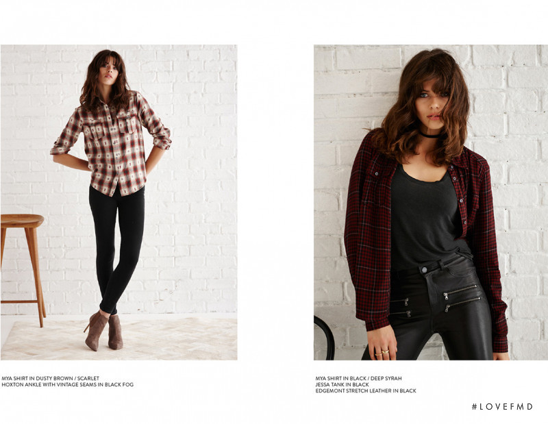 Georgia Fowler featured in  the Paige Denim lookbook for Autumn/Winter 2016