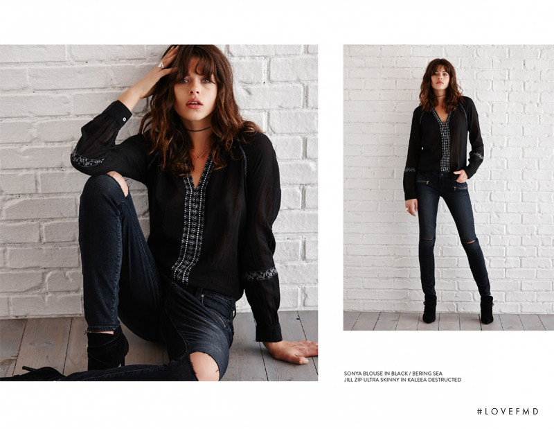 Georgia Fowler featured in  the Paige Denim lookbook for Autumn/Winter 2016