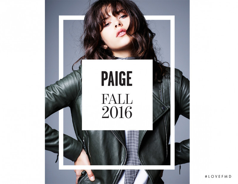 Georgia Fowler featured in  the Paige Denim lookbook for Autumn/Winter 2016