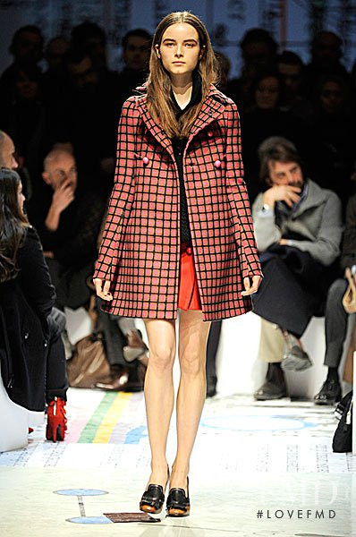 Anna de Rijk featured in  the Prada fashion show for Autumn/Winter 2010