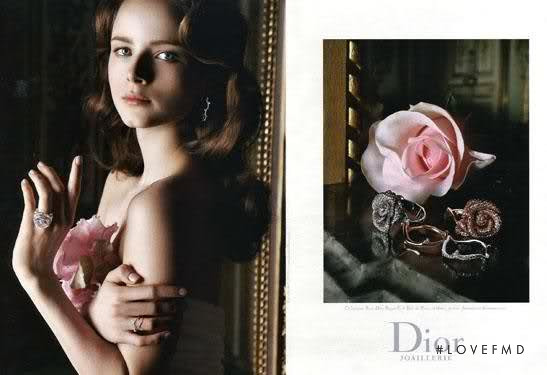 Anna de Rijk featured in  the Dior Fine Jewelery advertisement for Spring/Summer 2010