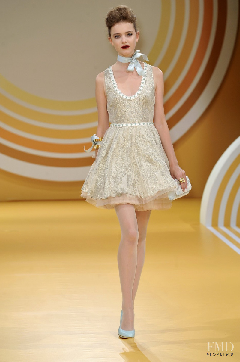 Imogen Morris Clarke featured in  the Jenny Packham fashion show for Spring/Summer 2010