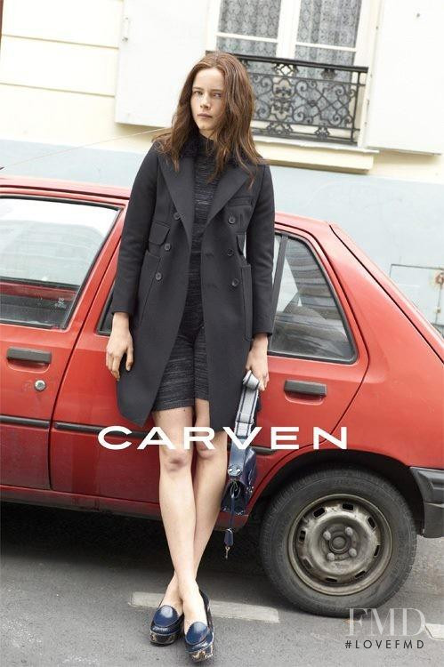 Anna de Rijk featured in  the Carven advertisement for Autumn/Winter 2011