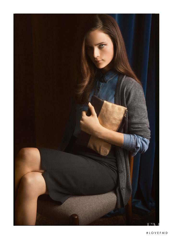 Anna de Rijk featured in  the Massimo Dutti lookbook for Christmas 2011