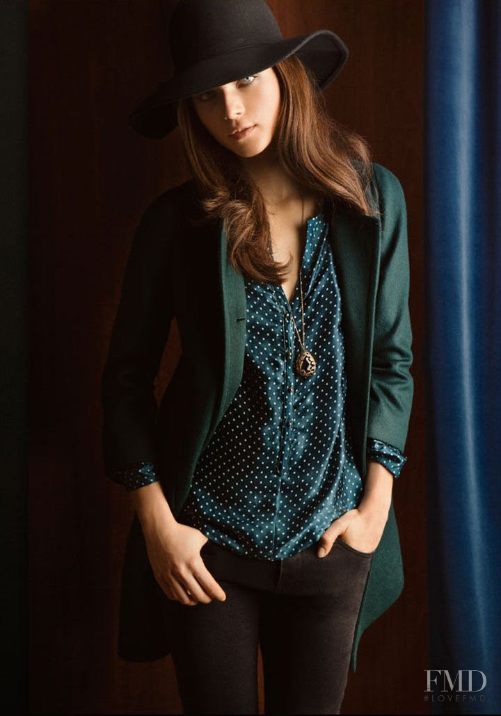 Anna de Rijk featured in  the Massimo Dutti lookbook for Christmas 2011