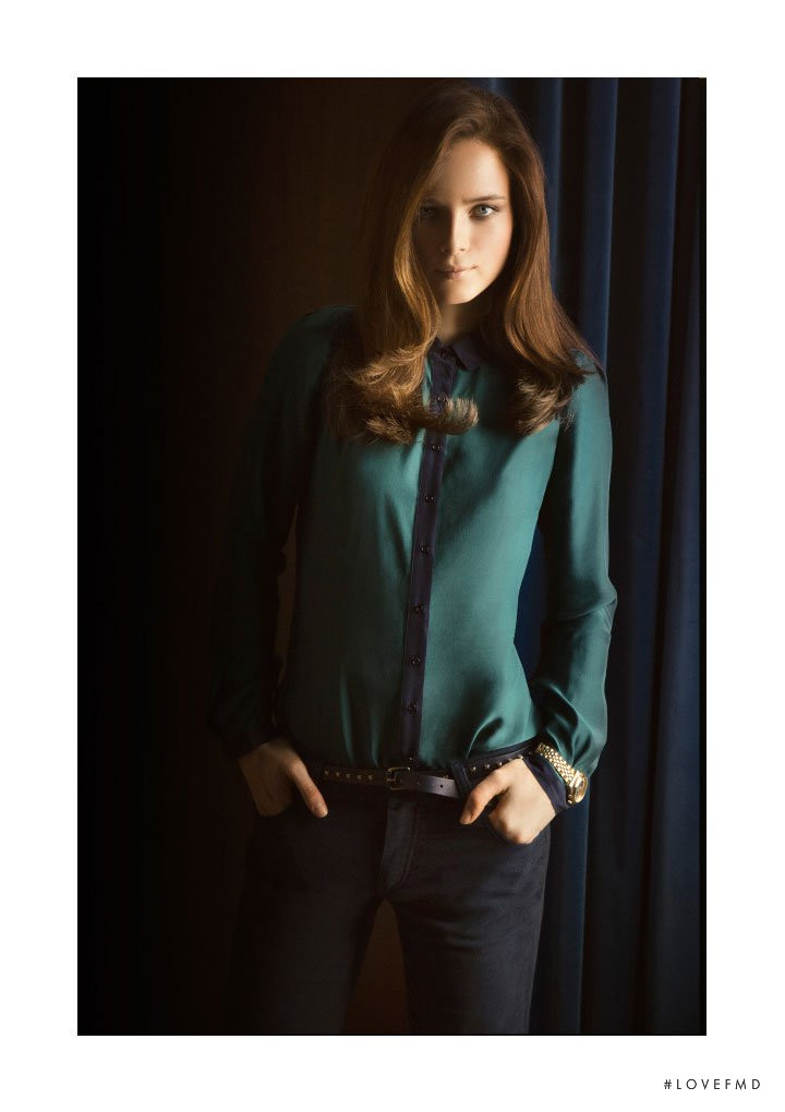 Anna de Rijk featured in  the Massimo Dutti lookbook for Christmas 2011