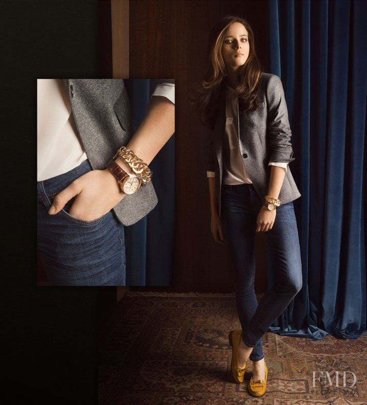 Anna de Rijk featured in  the Massimo Dutti lookbook for Christmas 2011